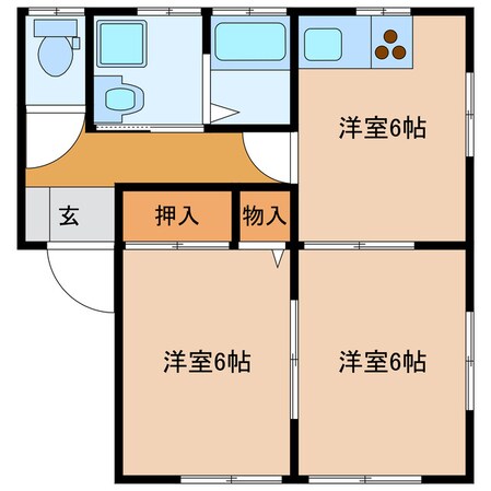 グリーンコーポ南横市の物件間取画像